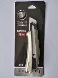 Nóż łamany 18mm z ostrzem ceramicznym MEDID 888